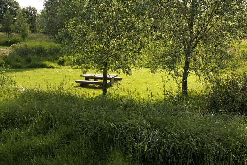 Lieux de pause et de quiétude au cœur d'une prairie fauchée