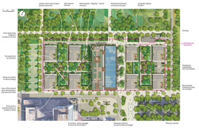Plan de masse de projet