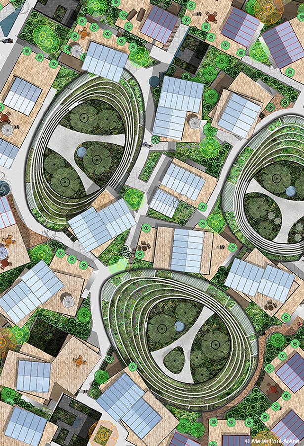 Un paysage végétal qui s'imbrique dans l'architecture à tous les étages