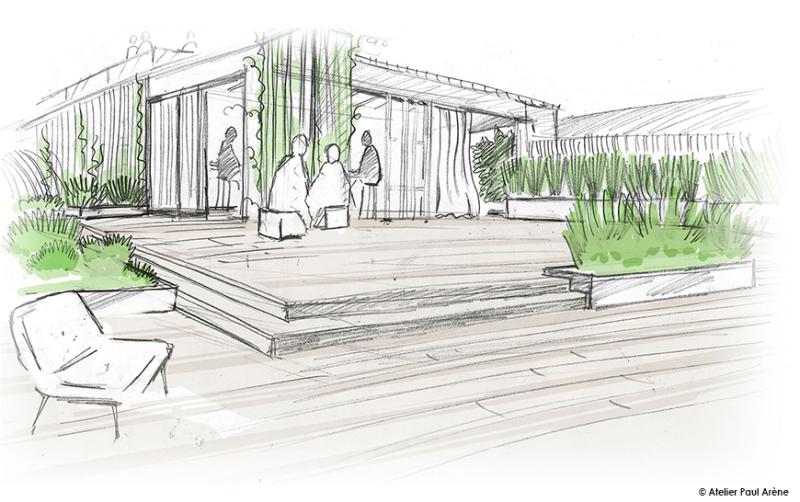 Esquisse de la terrasse