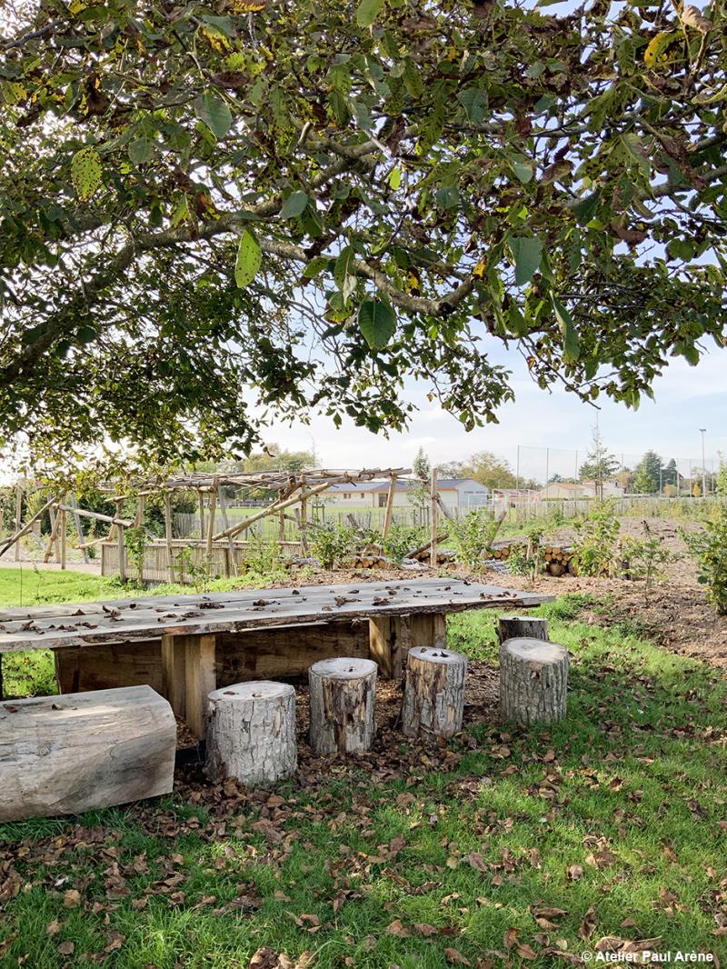 Sous le vieux noyer une grande table nous accueille