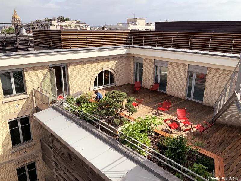 Un roof top à deux niveaux en plein cœur de Paris