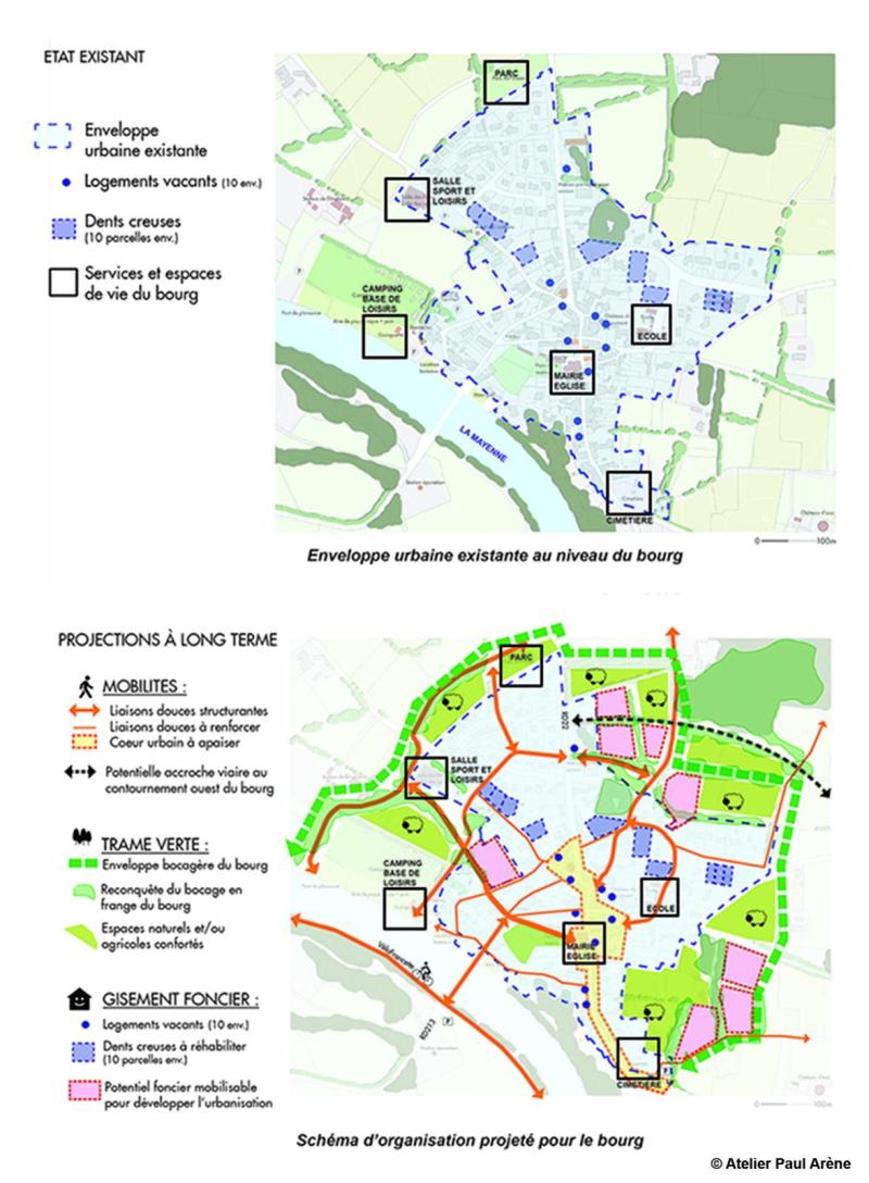 Carte communale de Daon - Stratégie urbaine pour conforter l’enveloppe villageoise et bocagère dans le respect des objectifs de la loi ZAN 