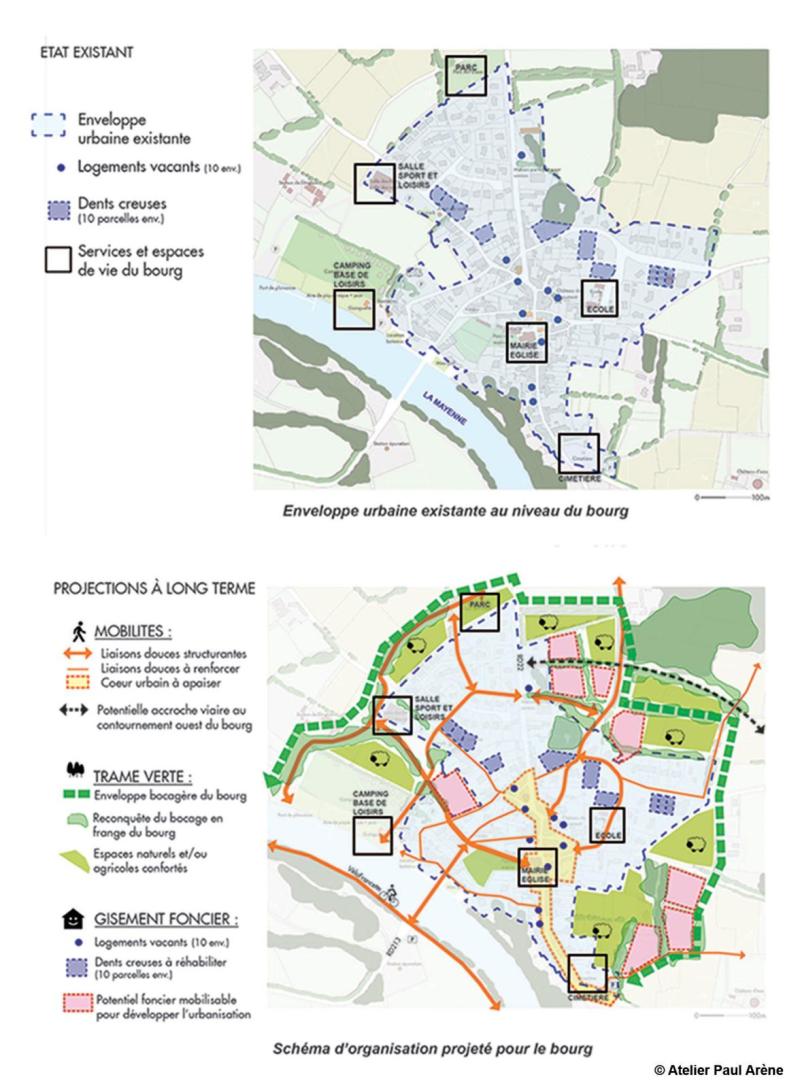 Carte communale de Daon - Stratégie urbaine pour conforter l’enveloppe villageoise et bocagère dans le respect des objectifs de la loi ZAN 